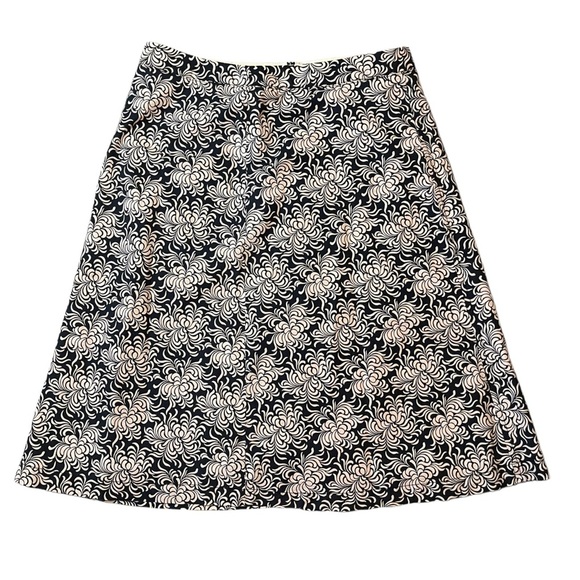 GAP Black and Peach Floral A-Line Skirt - Picture 4 of 8